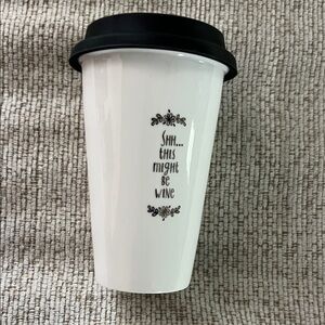 NATURAL LIFE White Mug with Black Lid